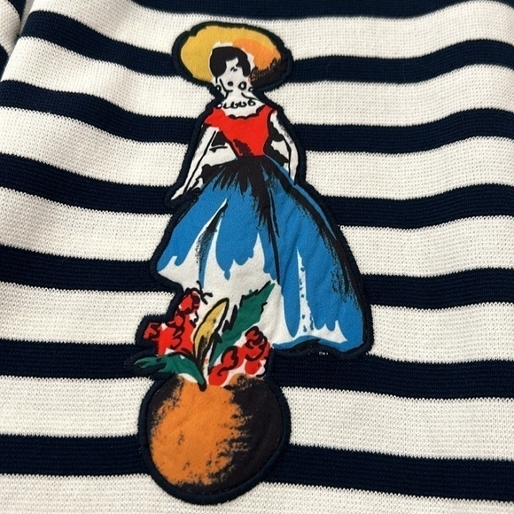 J Crew Long Sleeve Knit Boatneck Top Embroidered NWT - Picture 10 of 11